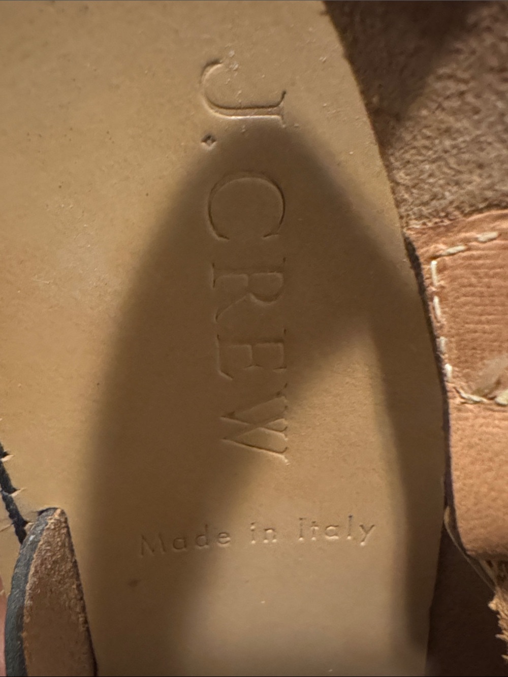J. Crew Tan Leather Ring-Detail Slingback Sandals - Picture 5 of 6